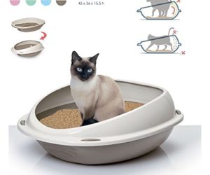 Lettiera gatto Takestop shuttle bordi rialzati