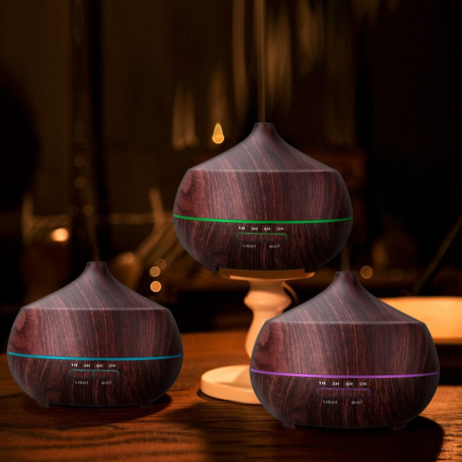 diffusore Tenswall 400ml Umidificatore con 7 Colori Cambiato di Luce LED