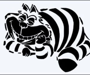 Alice nel paese delle meraviglie Stregatto 190m durevole MYLAR Stencil