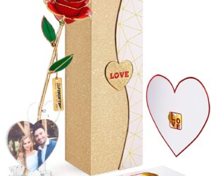 regalo rosa dorata in oro